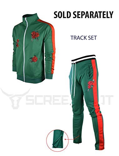 Image of SCREENSHOT-TRACK JACKET Mens Urban Hip Hop Premium Track Jacket - Slim Fit Side Taping Sportswear Urbanwear Streetwear Top