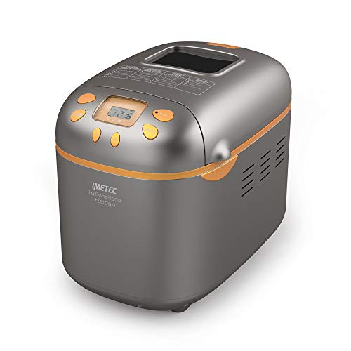 Imetec La Panetteria +Zeroglu, Gerät für Brot, Ciabattas, Brötchen und Kuchen mit natürlichen und glutenfreien Mehlsorten, 20 Programme, 2 Rührschaufeln, kontrollierte Aufgehtemperatur, Rezeptheft – Bild 4