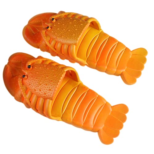 Image of Lobster Slippers for Women and Men | Lobster Slides | Lobster Flip Flops | Lobster Sandals |Bathroom Slippers | Extremely Comfy | Cushioned Thick Sole