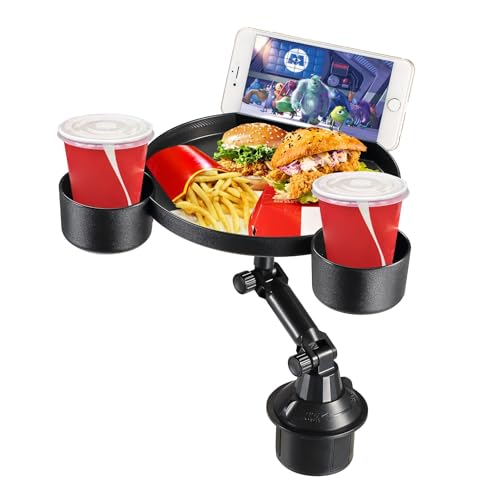 Portavasos Expansor Ajustable para Auto con Bandeja Rotativa miniatura 1