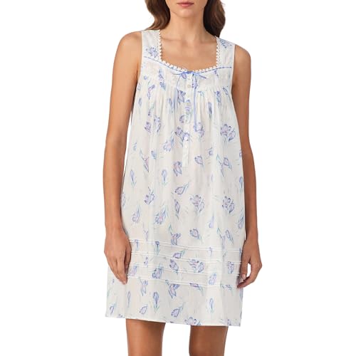 Image of Eileen West 100% Cotton Sleeveless 36 inch Short Nightgowns Chemise for Women