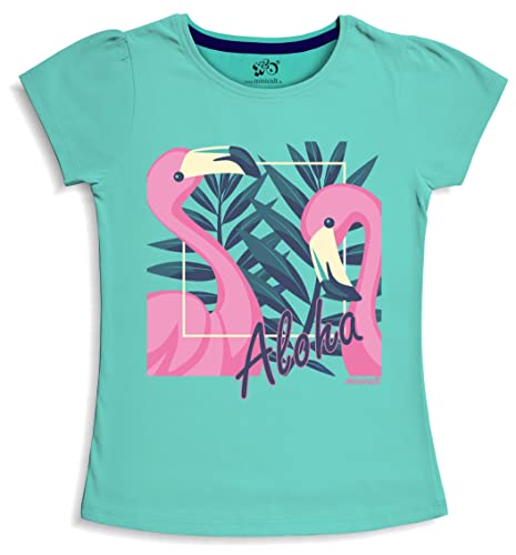 Image of X2O Girls Half sleeeves Cotton Tshirt with Cute Prints and Fun Colors(Pack of 1)
