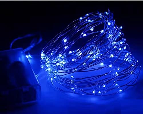 cospayuhin イルミネーション LED 防滴 100球 ソーラー イルミネーションライト 色選択 クリスマス 飾り 電飾 屋外 8パターン 防水加工 屈曲性 柔軟性 全8種 led-100-x ブルー led-100-blのサムネイル