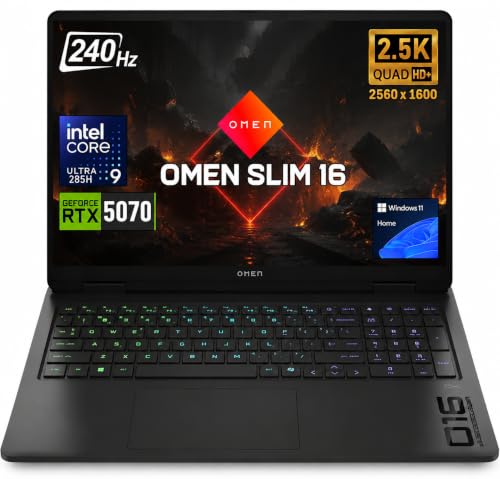 Image of PCONLINE HP OMEN Slim RTX 5070 Intel Ultra 9 285H 240Hz QHD+ Gaming Laptop