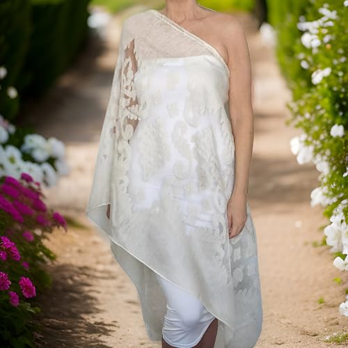 Wedding Shawl Sheer Evening Wrap Scarf Off The Shoulder Top Organza Stole Plus Size Spring Cape Women's Poncho3