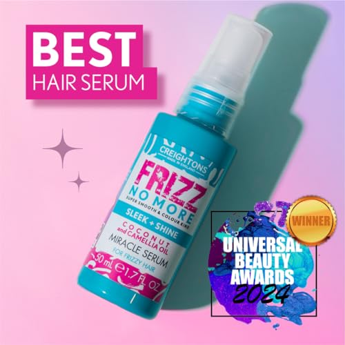 Creightons Frizz No More Sleek & Shine Miracle Serum 50ml – Smooths Hair, Locks Out Frizz & Moisture, Ideal for Frizz-Prone or Wavy/Curly Hair | Super Smooth, Colour-Kind - Image 7