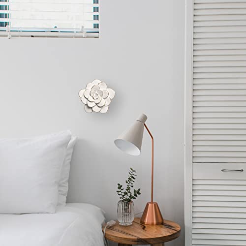 Cynkeyee White Lotus Flower Wall Sculpture thumb #4