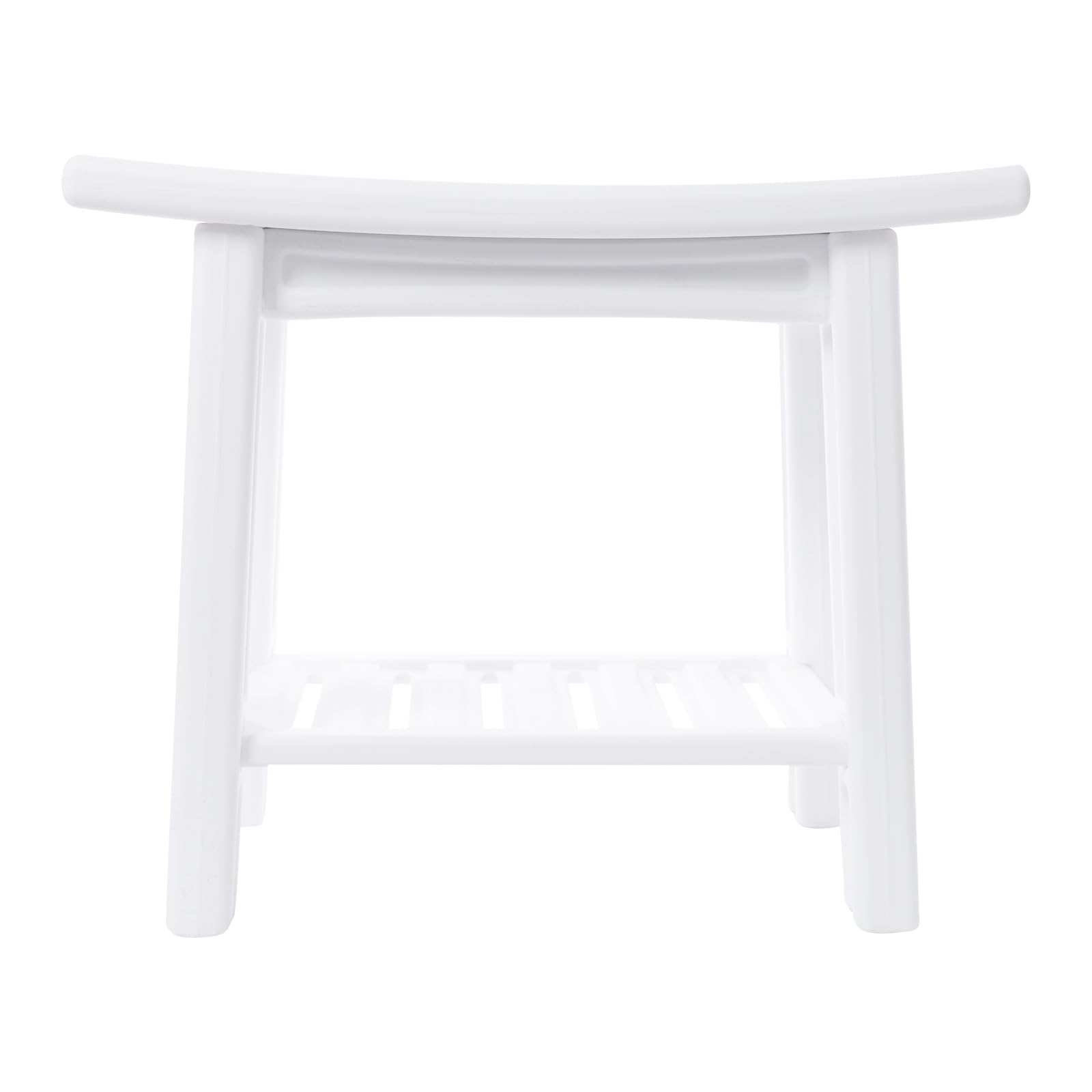 Taboret prysznicowy, 46 cm, FDPE, wodoszczelne krzesło prysznicowe, stołek łazienkowy z uchwytem na słuchawkę prysznicową, taboret prysznicowy dla osób starszych i seniorów (biały, 56 x 32 x 46 cm)
