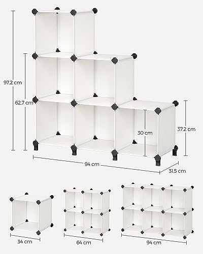 Étagère à 6 compartiments modulable avec pieds pour salon et chambre - 4