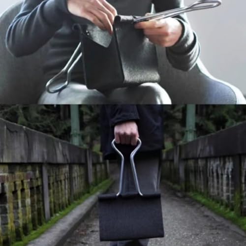 Bolso Tote de Fieltro con Forma de Clip para Mujer miniatura 6