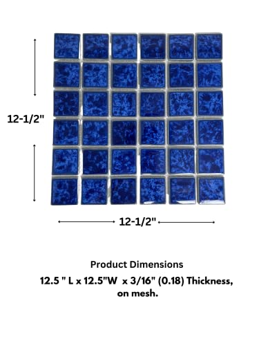 Tenedos Ultramarine Blue With Water Splash Effect Square 2X2 Porcelain Pool Mosaic Floor Wall Tile Backsplash For Kitchen thumb #1