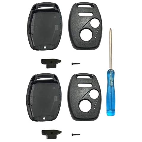 No Cutting Required Keyless Entry Replacement Key Fob Cover Case fit for Honda Accord Civic Hybrid EX 2003-2012 CR-V Pilot EX SE 2005-2006 Pilot 2009-2015 Element Key Fob (Pack2) Cover