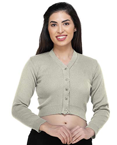 Image of Women Winter Wear V-Neck Full Sleeves Regular Fit Woollen Blouse
