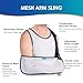 Mesh Arm Shoulder Sling Medical Shoulder Immobilizer for Shoulder Injury Torn Rotator Cuff, Breathable Arm Brace for Shower, Right Left Arm Stabilizes Elbow Arm Wrist Injury for Men Women (White)