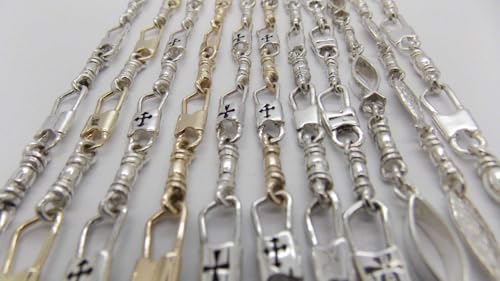 Acts Bracelet Fishers of Men Sterling Silver Regular Link, Budded Cross Design4