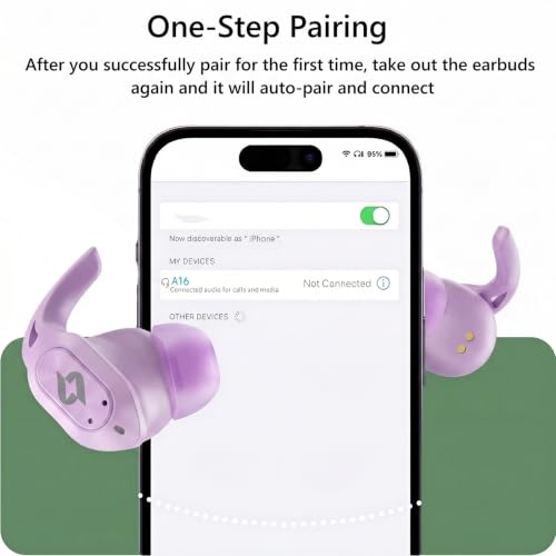 Image of Wireless Earbuds Bluetooth Earbuds Wireless Charging Case Waterproof Headphones Built in Microphone Stereo Bass 64H Playback LED Power Display for iPhone Android Phones Computer Sports Gaming Workout
