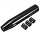 Aiuphing schaltknauf tuning universal, Aluminiumlegierungs schalthebel auto Truck Racing Schaltknauf Stick, Plug Play Ersatzteil Metall Kopf mit 3 Adaptern (8 mm/10 mm/12 mm), (13cm, Schwarz)