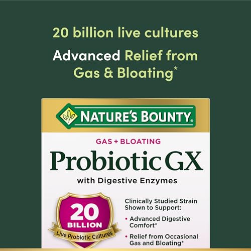 Nature's Bounty Probiotic GX, Helps with Occasional Gas and Bloating, Dietary Supplement, Digestive Health, 25 Capsules - image 3
