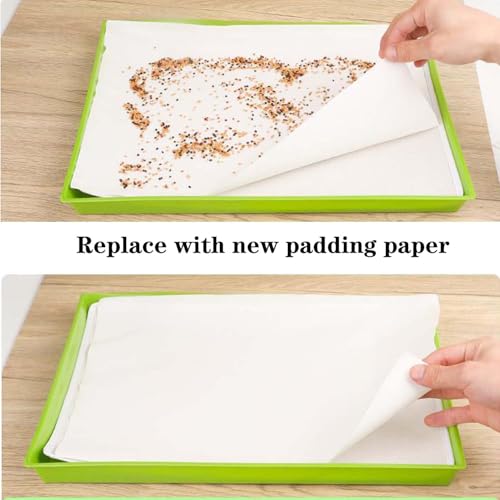 Allazone 100 Sheets Bird Cage Liner Papers, Disposable Bird Cage Paper Liners, Cuttable Pet Animal Cages Cushion - Image 4