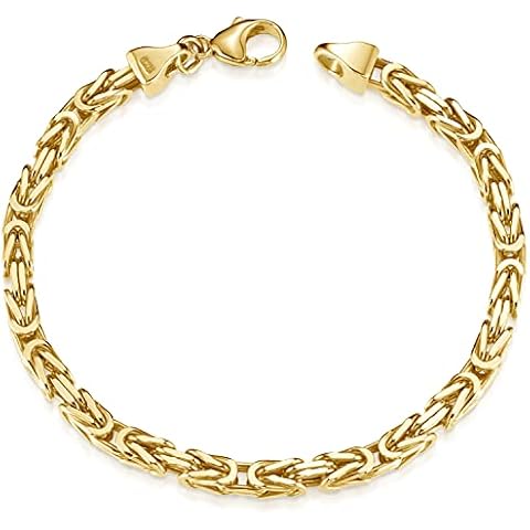 Pulsera bizantina de oro de 5 mm para hombre Cover
