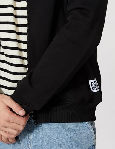 Image of Amazon Brand - Symbol Men Cotton Blend High Neck Zipper Sweatshirt (Available in Plus Sizes)