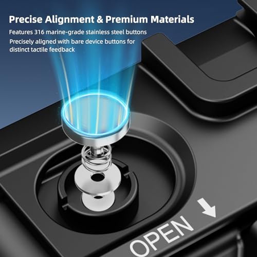 Image of Waterproof Housing Case for Action 4 /5 Pro, 60M Underwater Depth, Aluminum Alloy Construction, Dual Cold Shoe Design (YH-SF15004)