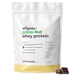 Vilgain Grass-Fed Whey Protein Powder Chocolate 1000g | 22.5g Protein per Serving | British Sourced | Naturally Sweetened with Stevia