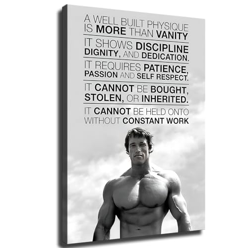 ZeeHxq Arnold Schwarzenegger Poster Bodybuilding Age Canvas Art Poster and Wall Art Picture Print Modern Family Bedroom Decor (08x12inch Unframed)