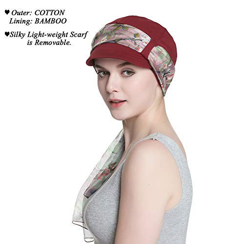 Alnorm Womens Newsboy Cabbie Beret Cap Soft Hats For Chemo Women #TOP1
