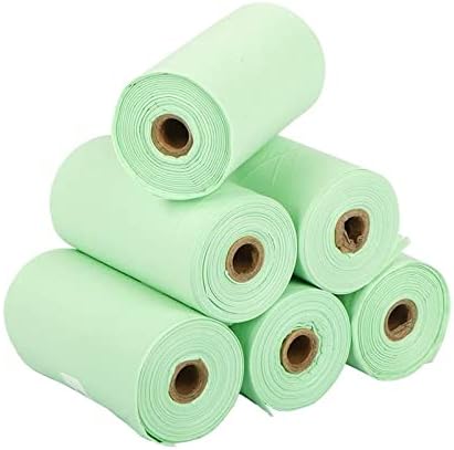 Miniatura 5 de 300 bolsas para excrementos de perro a prueba de fugas, fabricadas con almidón de maíz biodegradables en 90 días, 100% compostables, 20 rollos, 15