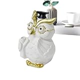 Figuras de búho – Resina de 8 cm, Escultura Decorativa de Estante, Estatua de pájaro Boho | Perfectamente Ideal para decoración de Dormitorio, Sala de Estar Retro.