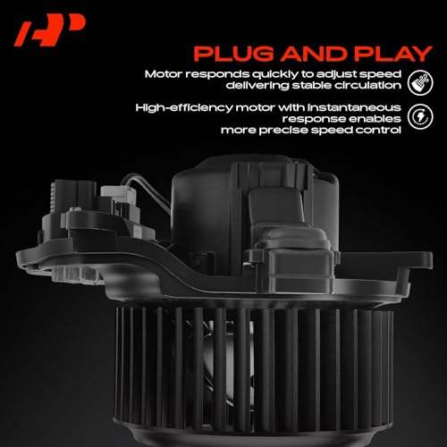 Image of A-Premium Front HVAC Blower Heater Motor Compatible with Chevrolet, GMC & Cadillac Models - Silverado 1500 2019-2023, Tahoe, Suburban, Sierra 1500 /2500 HD /3500 HD, Yukon XL, Escalade, with Fan Cage