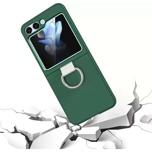 Image of Scalebee Back Cover for Samsung Galaxy Z Flip 7 / Flip7 5G Ultra Thin Slim Protective Case Cover with Metal Ring (Green)
