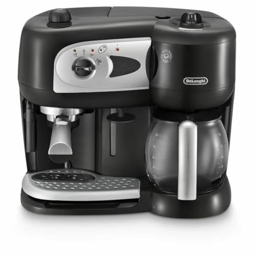 De'Longhi BCO261B.1 Machine à café Espresso Combinée, Pour espresso manuel ou café filtre, Capacité jusqu'à 10 tasses, idéale pour toute la famille