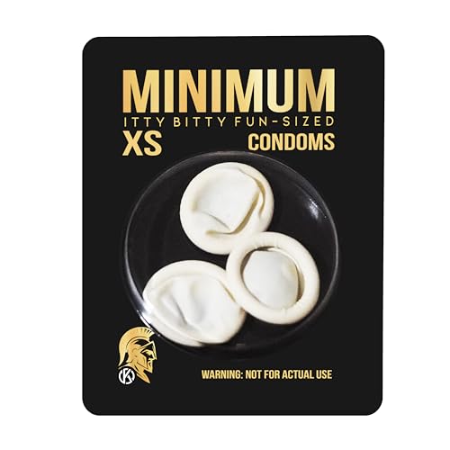 Karmacide Minimum Extra Small Micro Condoms Gag Gifts - Hilarious Parody Joke for Adults Bachelor Parties and Stocking Stuffer Prank