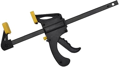 Juego de 2 abrazaderas de barra de trabajo para carpintería, de 6 o 4 pulgadas, color amarillo, con agarre duro y liberación rápida de trinquete, para bricolaje, herramienta manual de carpintería (