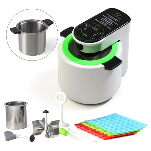 Vesicur Yeap Herbnifique 3-In-1 Decarboxylator & Oil Infuser & Gummy Maker Machine With Mixing Function, Tincture Maker, Herbal Recipe Book Included (White)