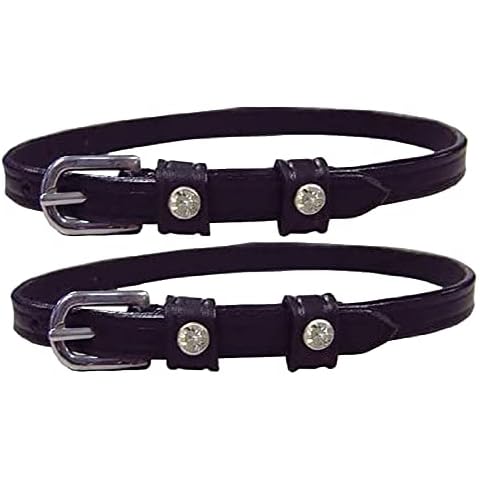Paris Tack English Spur Straps with Genuine Clear Swarovski Crystals Cover