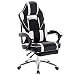 Produktbild WOLTU Gaming Stuhl Racing Stuhl Bürostuhl Chefsessel Schreibtischstuhl Sportsitz mit Lendenkissen, mit Fußstütze, Kunstleder, höhenverstellbar, Weiß, BS25ws