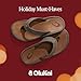 OLUKAI Ohana Men's Beach Sandals, Water Resistant Flip Flops, Arch Support & Comfort Fit, Lightweight & Durable, Enhanced Grip & Traction, Dark Java/Ray, 11