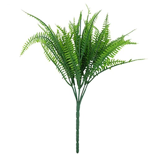 Zhouba 1 Bouquet artificiel persan Feuille Plastique Vert Plante Home Office Shop Décor, Plastique, Green, Taille unique