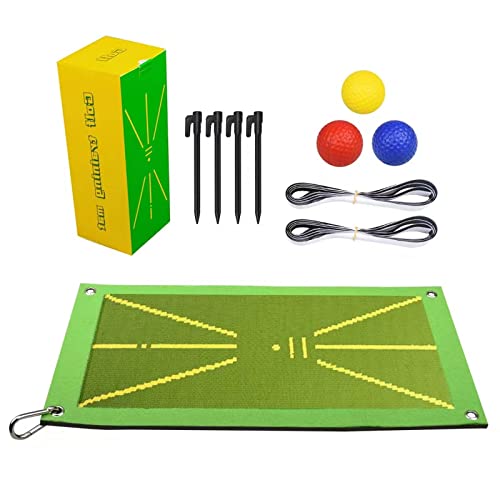 Golf Training Mat - Premium Golf Impact Mat Swing Detection Batting Analysis Path And Correct Hitting Posture Golf Practice Mat Golf Training Aid Equipment Portable Golf Hitting Mat For Indoor/Outdoor #TOP6