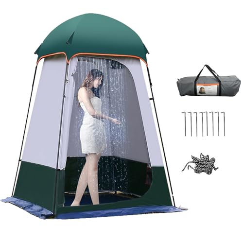 Carpa de ducha portátil para camping, carpa de privacidad con piso removible, cuarto de cambio y refugio de baño para playa, senderismo y viajes