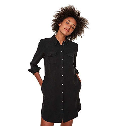 VERO MODA Vmsilla LS Short Dress Blck Ga Noos, Vestito