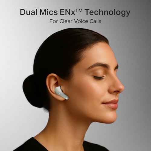 Image of Boat Airdopes Plus 311, Glass Design, ENx Tech, Fast Charge, 50 Hrs Battery, Stream Ad Free Music via App Support Bluetooth Earbuds, TWS Ear Buds Wireless Earphones with mic (Ash Grey)