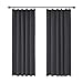 Produktbild Amazon Brand - Umi 2 Stück Kräuselband Gardinen Blcikdicht Vorhang Verdunklungsvorhang 183x168 Dunkelgrau