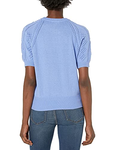 French Connection Womens Karla Knitted Short Sleeve Jumper Pullover Sweater, Bay Blue, Small Us #TOP1