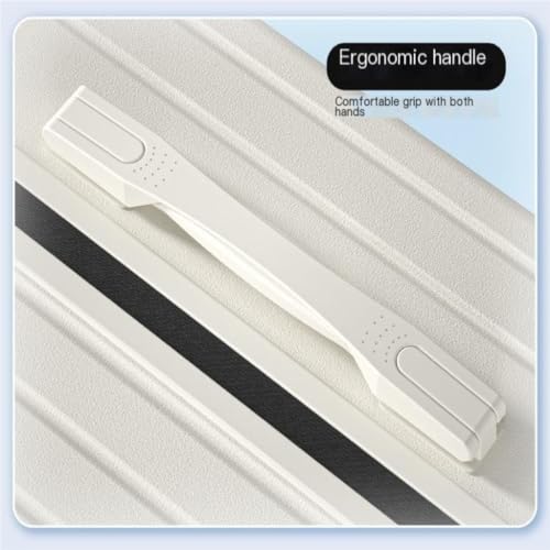 PANKERS Suitcase Fashionable Wide Trolley Suitcase, Multifunctional Large Capacity Suitcase, Universal Wheel Trolley Suitcase Suitcases, White4