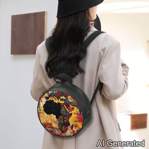 Image of Women Novelty Round Clock Shape Zippered Clock Purses for Women Tote Handbag Shoulder Bag, Gift for Mom Girlfriend