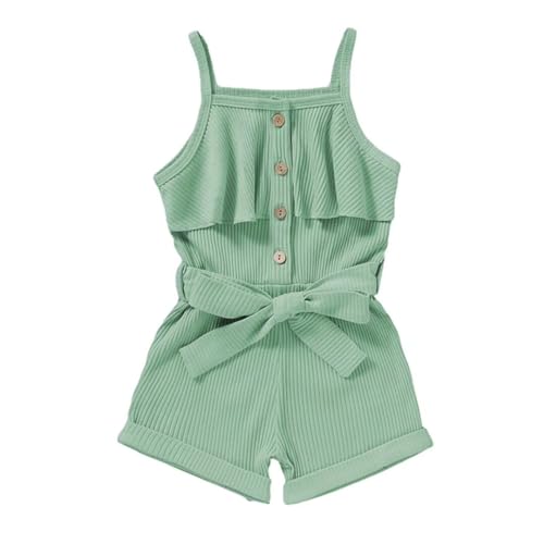 Image of Tepuce Toddler Girl Clothes Baby Strap Sleeveless One Piece Halter Romper Casual Summer Jumpsuit